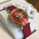 Shop Authentic Versace Palazzo Empire Greca Red Dial Red Leather Strap Watch for Women - VEDV00319 - Luxxuri