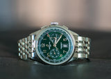  Shop Authentic Breitling Premier B01 Chronograph 42 Green Dial Silver Steel Strap Watch for Men - AB0145371L1A1 - Luxxuri