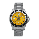  Shop Authentic Breitling Superocean II Automatic 44mm Yellow Dial Silver Steel Strap Watch for Men - A17367021I1A1 - Luxxuri