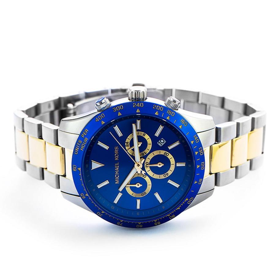  Shop Authentic Michael Kors Layton Chronograph Blue Dial Two Tone Steel Strap Watch For Men - MK8825 - Luxxuri