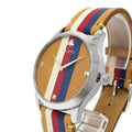  Shop Authentic Gucci G Timeless Quartz Brown Dial Brown Leather Strap Watch For Men - YA1264078 - Luxxuri