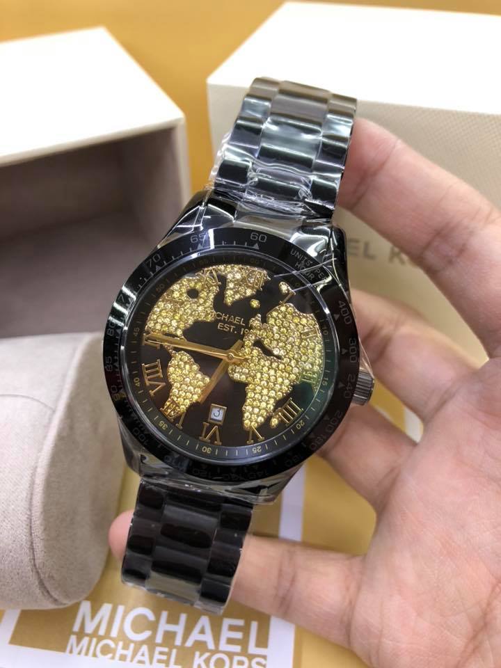  Shop Authentic Michael Kors Layton Pave Black Dial Black Steel Strap Watch for Women - MK6091 - Luxxuri