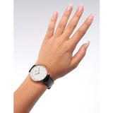  Shop Authentic Daniel Wellington Classic Sheffield White Dial Black Leather Strap Watch For Women - DW00100076 - Luxxuri