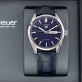  Shop Authentic Tag Heuer Carrera Day Date Blue Dial Blue Leather Strap Watch for Men - WBN2012.FC6502 - Luxxuri