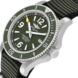  Shop Authentic Breitling Superocean Automatic 44mm Outerknown Green Dial Green Nylon Strap Watch for Men - A17367A11L1W1 - Luxxuri