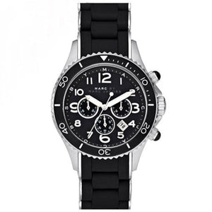  Shop Authentic Marc Jacobs Rock Chronograph Black Dial Black Silicone Strap Watch for Women - MBM2551 - Luxxuri