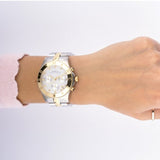  Shop Authentic Marc Jacobs Blade Chronograph Silver Dial Two Tone Steel Strap Watch for Women - MBM3177 - Luxxuri