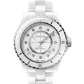  Shop Authentic Chanel J12 Diamonds Mother of Pearl White Dial White Steel Strap Watch for Women - J12 H5704 - Luxxuri