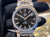  Shop Authentic Tag Heuer Link Quartz Black Dial Silver Steel Strap Watch for Women - WBC2110.BA0603 - Luxxuri