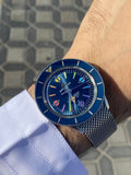  Shop Authentic Breitling Superocean Heritage '57 Special Edition II Blue Dial Silver Mesh Bracelet Watch for Men - A103702A1C1A1 - Luxxuri