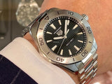  Shop Authentic Tag Heuer Aquaracer Professional 200 Quartz Black Dial Silver Steel Strap Watch for Men - WBP1110.BA0627 - Luxxuri