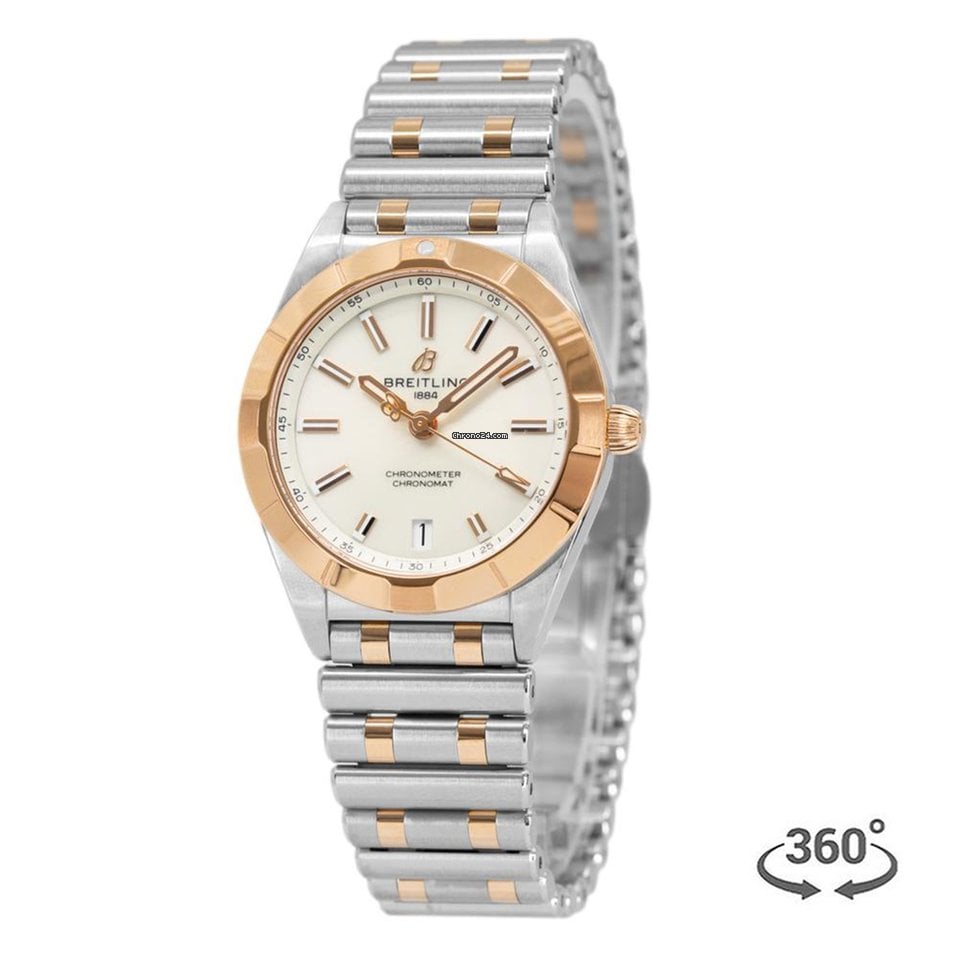  Shop Authentic Breitling Chronomat 32 White Dial Two Tone Steel Strap Watch for Women - U77310101A1U1 - Luxxuri