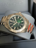 Shop Authentic Tag Heuer Aquaracer Professional 200 Automatic Green Dial Silver Steel Strap Watch for Men - WBP2115.BA0627 - Luxxuri
