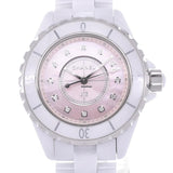  Shop Authentic Chanel J12 Quartz Diamonds Pink Dial White Steel Strap Watch for Women - J12 H5513 - Luxxuri