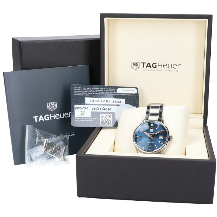  Shop Authentic Tag Heuer Carrera Quartz Blue Dial Silver Steel Strap Watch for Women - WAR1112.BA0601 - Luxxuri