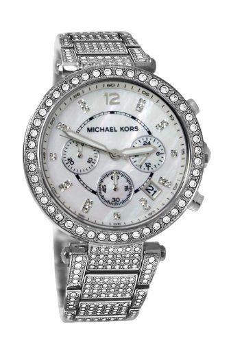  Shop Authentic Michael Kors Parker Mother of Pearl Dial Diamonds Silver Steel Strap Watch for Women - MK5572 - Luxxuri