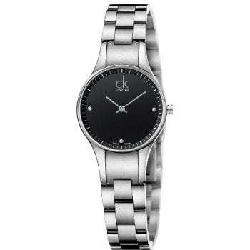  Shop Authentic Calvin Klein Simplicity Black Dial Silver Steel Strap Watch for Women - K4323104 - Luxxuri