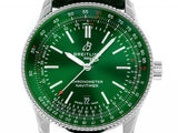  Shop Authentic Breitling Navitimer Automatic 41mm Green Dial Green Leather Strap Watch for Men - A17326361L1P1 - Luxxuri
