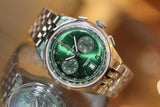  Shop Authentic Breitling Premier B01 Chronograph 42 Green Dial Silver Steel Strap Watch for Men - AB0145371L1A1 - Luxxuri