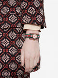  Shop Authentic Gucci Vintage Web Pink Mother of Pearl Dial Two Tone Plastic Strap Watch For Women - YA143525 - Luxxuri