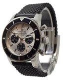  Shop Authentic Breitling Superocean Heritage B01 Chronograph 44 Silver Dial Black Mesh Bracelet Watch for Men - AB0162121G1S1 - Luxxuri