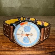  Shop Authentic Breitling Top Time Deus Limited Edition White Dial Brown Leather Strap Watch for Men - A233112A1A1X1 - Luxxuri