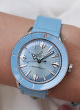  Shop Authentic Breitling Superocean Heritage '57 Pastel Paradise Blue Dial Blue Leather Strap Watch for Women - A10340161C1X1 - Luxxuri