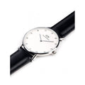  Shop Authentic Daniel Wellington Classy Sheffield White Dial Black Leather Strap Watch For Women - DW00100080 - Luxxuri