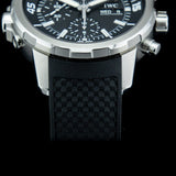  Shop Authentic IWC Aquatimer Chronograph Black Dial Black Leather Strap Watch for Men - IW376803 - Luxxuri