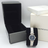  Shop Authentic Emporio Armani Gianni T Bar Quartz Blue Dial Two Tone Steel Strap Watch For Women - AR11222 - Luxxuri