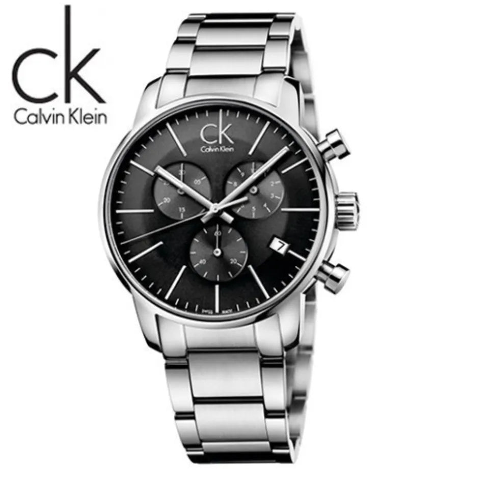  Shop Authentic Calvin Klein Post Minimal Chronograph Black Dial Silver Steel Strap Watch for Men - K7627161 - Luxxuri