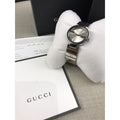  Shop Authentic Gucci G Interlocking Silver Dial Silver Steel Strap Watch For Women - YA133503 - Luxxuri
