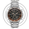  Shop Authentic Michael Kors Bayville Chronograph Black Dial Silver Steel Strap Watch For Men - MK8725 - Luxxuri