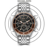  Shop Authentic Michael Kors Bayville Chronograph Black Dial Silver Steel Strap Watch For Men - MK8725 - Luxxuri