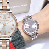  Shop Authentic Michael Kors Sophie Chronograph Silver Dial Two Tone Steel Strap Watch For Women - MK3880 - Luxxuri
