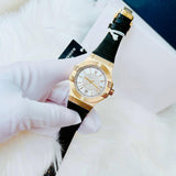  Shop Authentic Maserati Potenza Diamonds Silver Dial Black Leather Strap Watch For Women - R8851108505 - Luxxuri