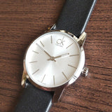  Shop Authentic Calvin Klein City Silver Dial Black Leather Strap Watch For Women - K2G231C6 - Luxxuri
