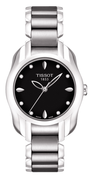  Shop Authentic Tissot T Wave Black Dial Two Tone Steel Strap Watch For Women - T023.210.11.056.00 - Luxxuri