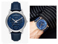  Shop Authentic Emporio Armani Luigi Automatic Blue Dial Blue Leather Strap Watch For Men - AR60030 - Luxxuri