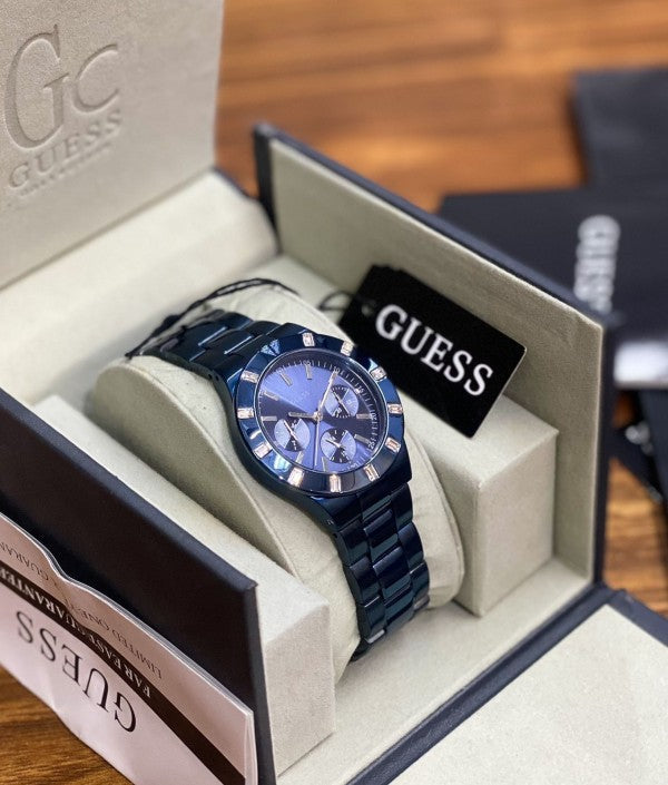  Shop Authentic Guess Glisten Analog Blue Dial Blue Steel Strap Watch for Women - W0027L3 - Luxxuri