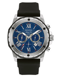 Shop Authentic Bulova Marine Star Blue Dial Black Silicone Strap Watch for Men - 98B258 - Luxxuri