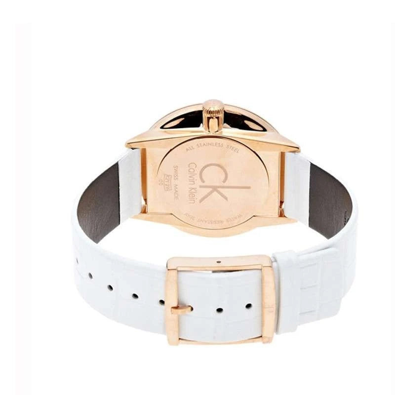  Shop Authentic Calvin Klein Accent White Dial White Leather Strap Watch for Men - K2Y2X6KW - Luxxuri