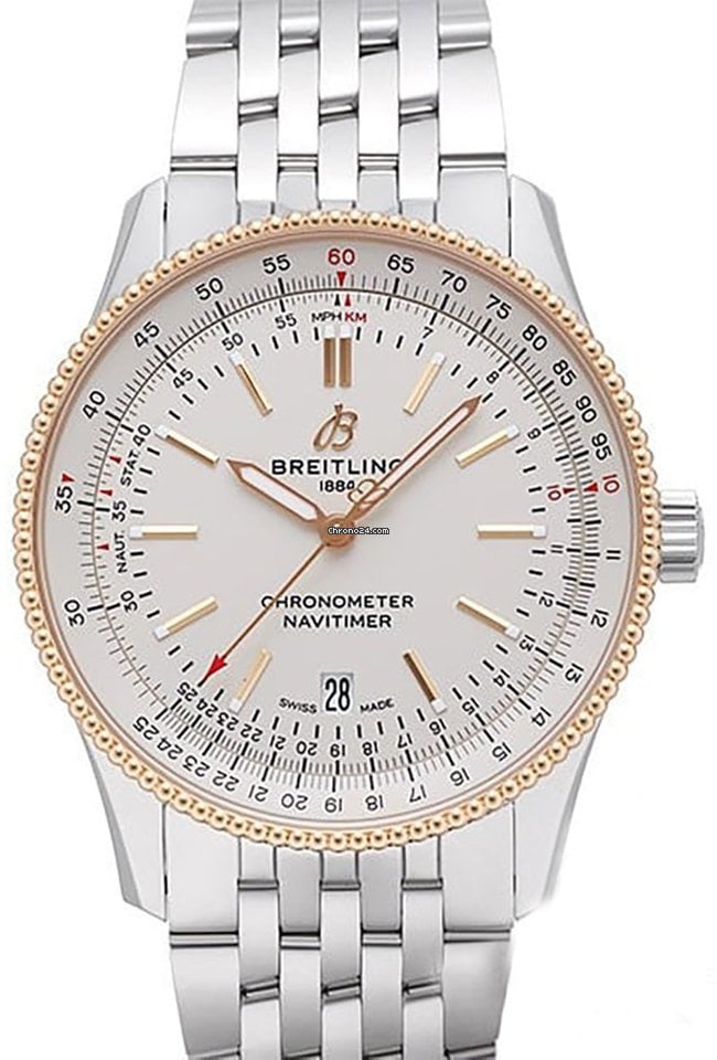  Shop Authentic Breitling Navitimer Automatic 41mm White Dial Silver Stainless Steel Mens Watch - U17326211G1A1 - Luxxuri
