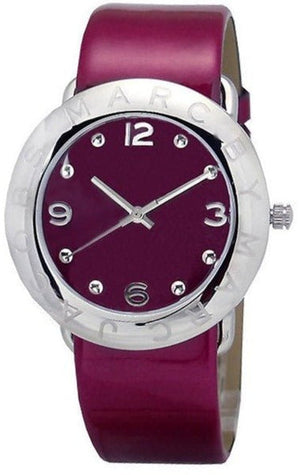  Shop Authentic Marc Jacobs Amy Purple Dial Red Leather Strap Watch for Women - MBM1138 - Luxxuri