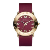  Shop Authentic Marc Jacobs Amy Red Dial Burgundy Leather Strap Watch for Women - MBM1152 - Luxxuri