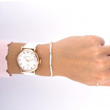  Shop Authentic Marc Jacobs Baker White Dial White Leather Strap Watch for Women - MBM1283 - Luxxuri