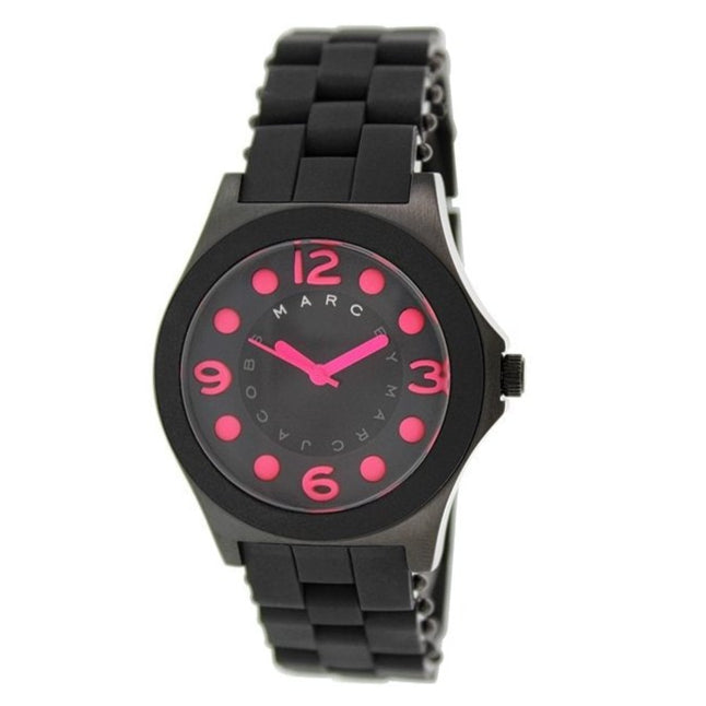 Marc Jacobs Pelly Black Dial Black Silicone Strap Watch for Women - MBM2530