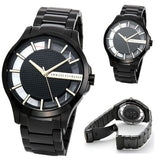  Shop Authentic Armani Exchange Hampton Chronograph Black Dial Black Steel Strap Watch For Men - AX2192 - Luxxuri