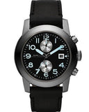 Shop Authentic Marc Jacobs Larry Chronograph Black Dial Black Leather Strap Watch for Men - MBM5054 - Luxxuri