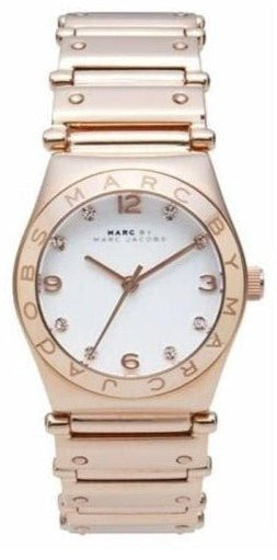  Shop Authentic Marc Jacobs Amy White Dial Rose Gold Steel Strap Watch for Women - MBM8559 - Luxxuri